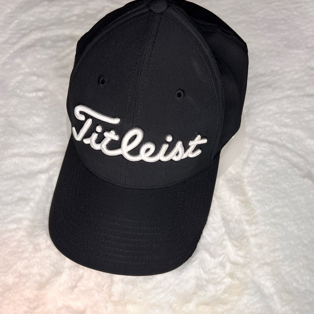 Titleist Black Hat with White Logo